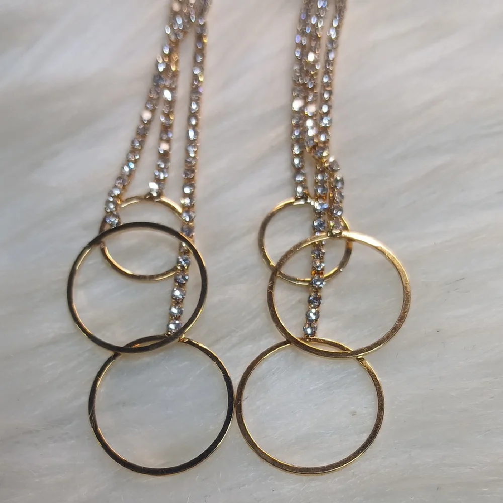 Paparazzi Gold With Bling Bling Dangle Earrings - Picture 3 of 9